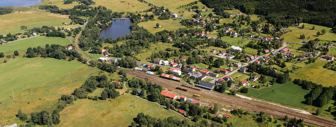 Centrum obce 1 - letecky